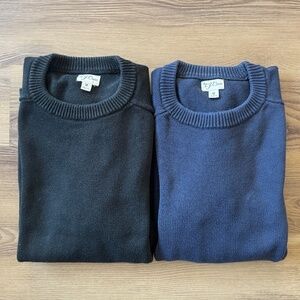 Lot J.Crew Heritage Cotton Crewneck Sweaters (lot of 2)
